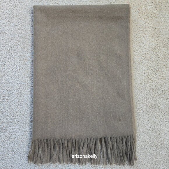 NWT Sky Cashmere Scarf Greenish Brown - Picture 11 of 16